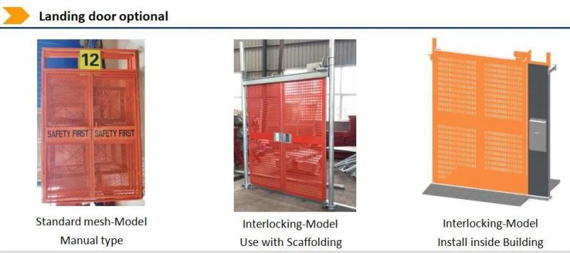 Sc200 Building Facade Lift Exterior Passenger and Material Hoist Construction Elevator with CE Certificate