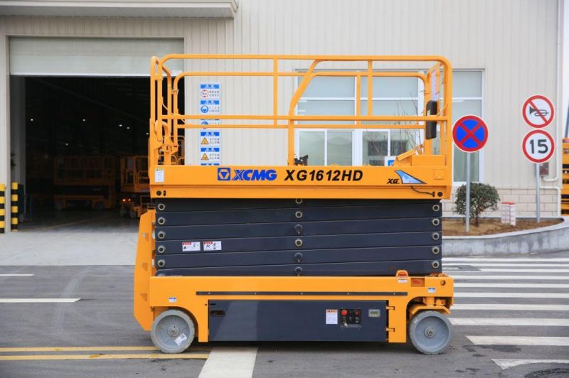 XCMG Official Xg1612HD China Top 16m Hydraulic Mobile Motorized Motorcycle Scissor Lift Tables for Sale