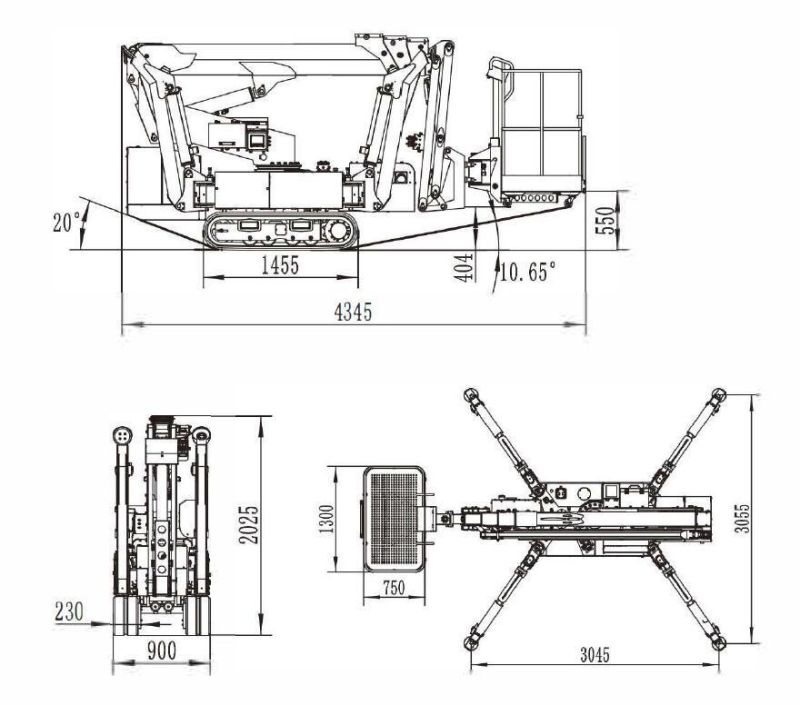 Kbg13 Spider Crawler Aerial Work Platform for Sale