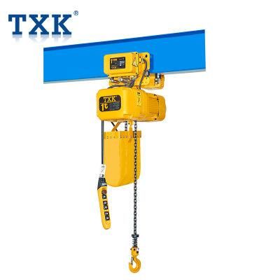 Txk Light Duty 1ton Electric Mechanical Engine Lifting Chain Hoist with Trolley
