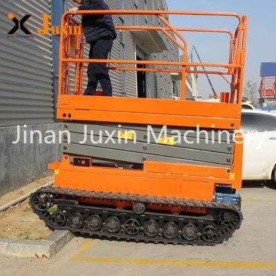 Custom-Made Electronic Control Rubber Crawler Carriler Scissor Lift for Sale