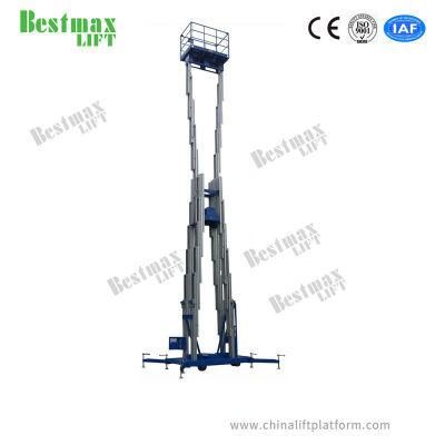 16m Manual Pushing Vertical Lift Six Mast Aerial Work Platform