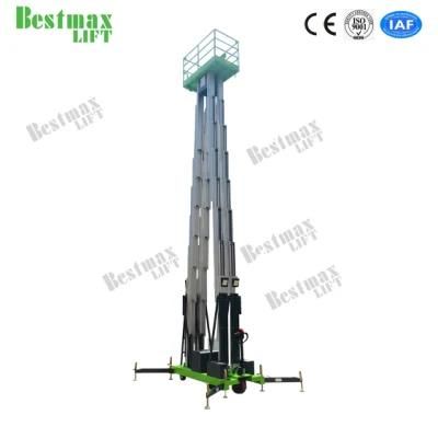 24 Meters Working Height AC Powered Manual Pushing Vertical Lift