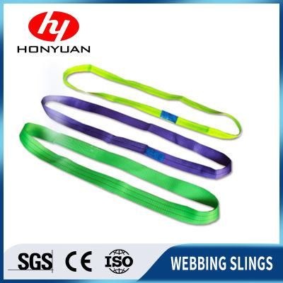 Polyester Endless Round Sling with Flat Eye Webbing Lifting Strap