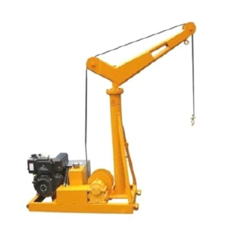 Diesel Engine Cranes (0.5t 1t 2t) Small Jack Shop Diesel Engine Hoist Crane
