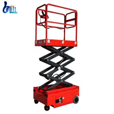 Electric Mobile Scissor Hydraulic Lift Small Self Propelled Machine Lifting with 4m Lifting Heihgt