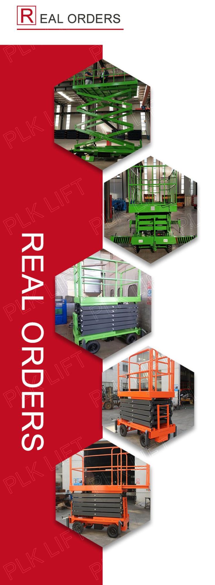 450kg 7m Plk Hydraulic Electric Scissor Aerial Work Lift Platform
