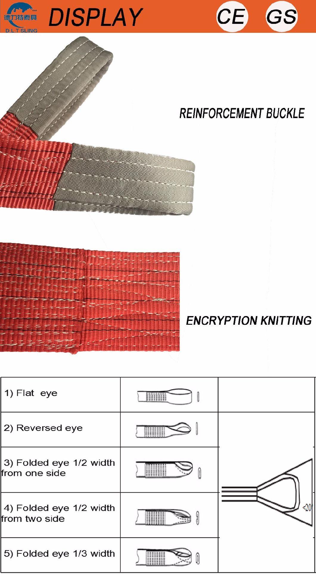 5tons 100% Polyester Lifting Flat Webbing Sling