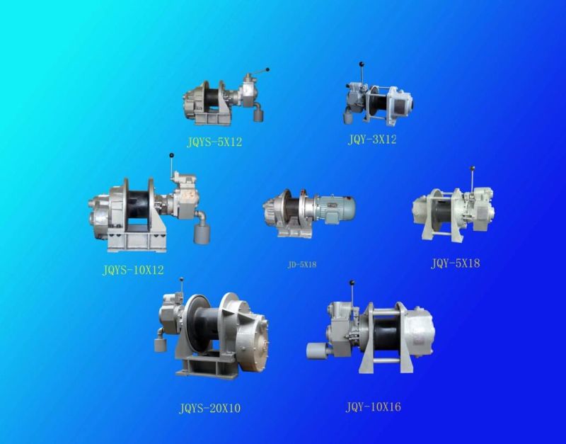Jqy-10X16 Air Winch with Vane Motor for Lifting and Pulling