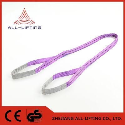 1t Eye-Eye Polyester Flat Woven Duplex Industrial Lifting Webbing Sling Belt