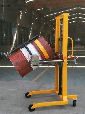 Oil Steel and Plastic Drums 450 Kg Hydraulic Drum Lifter Stacker