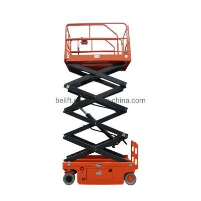 300kg 12m Electric Motor Aerial Construction Work Scissor Lift Platform