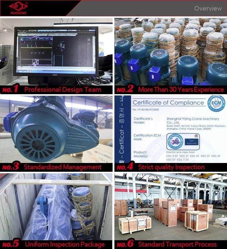 Customized Wire Rope CD Hoist Electric Hoist for Sale
