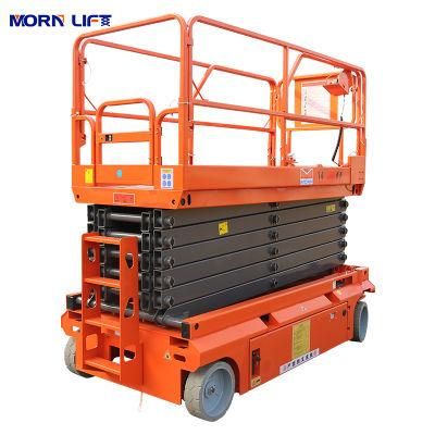 Battery Power 10 M Electric Man Scissor Lift Mobile Lifting Equipment