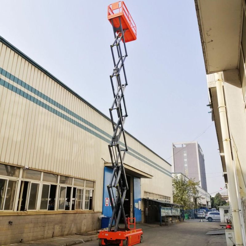 4m 6m 8m 10m 12m 14m Electric Self Propelled Hydraulic Automatic Scissor Lifting Platform on Tracks with Battery and Charger