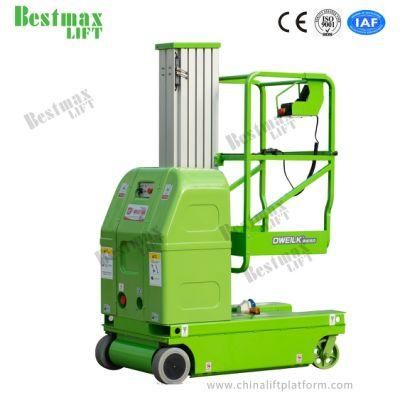 Mg600-1 6m Platform Height 125kg Load Single Mast Self Propelled Vertical Lift