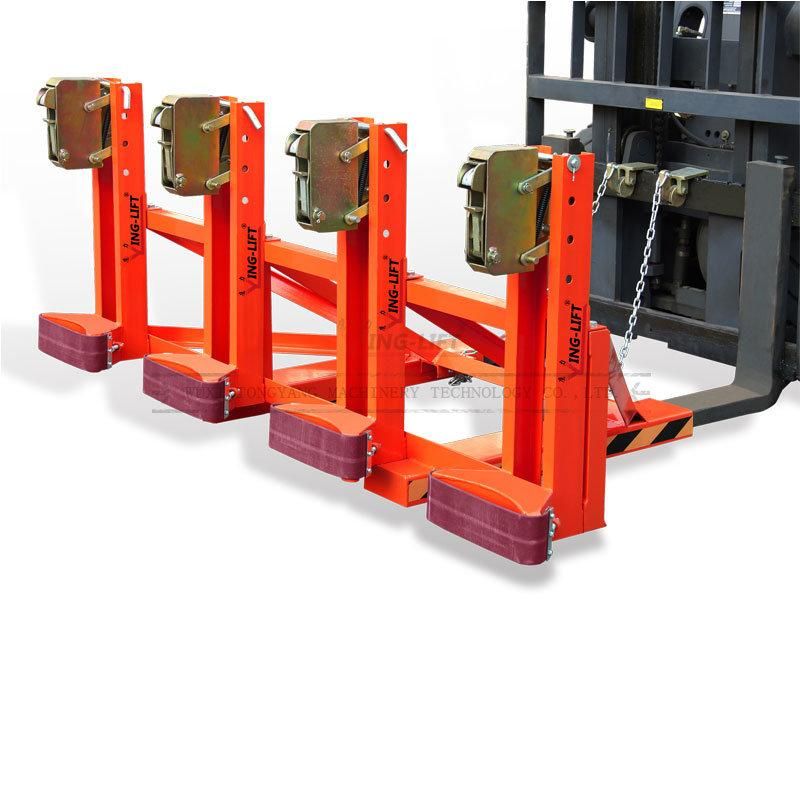 Dg2000A Single Grip Head Type Gator Grip Forklift Drum Grab Load Capacity 500*4kg