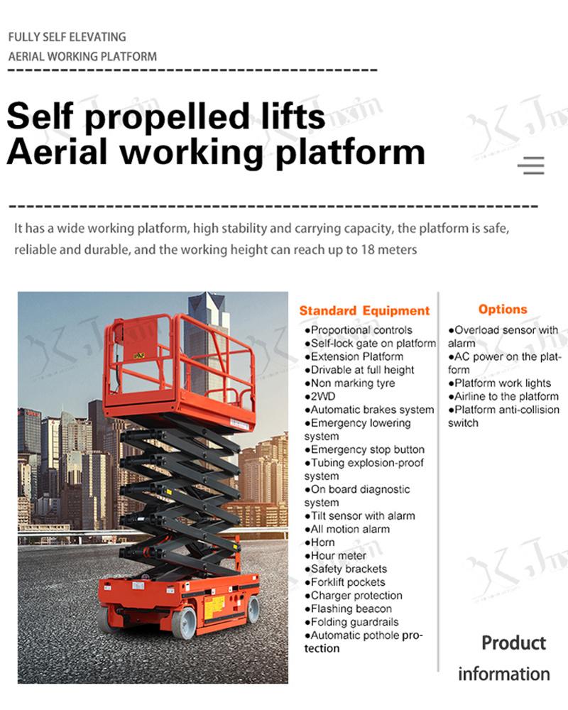Battery Powered Electric Aerial Platform Jlg Scissors Lift with CE Approved