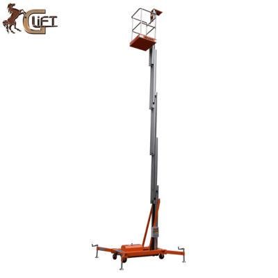 High Quality Single Mast Aluminium 125kg Electric Work Platform Lifting Height 4m
