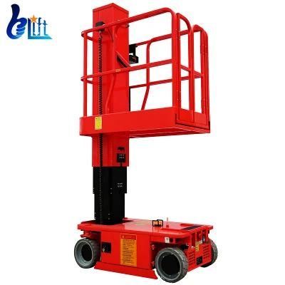 6m 8m Vertical Mast Lifting Tools Self Propelled Goods Lifts Electric Platform Lift