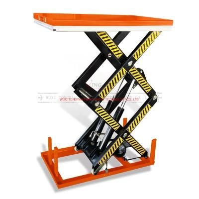 Yinglift Hot Sale 1ton Heavy Duty Hydraulic Stationary Scissor Lift Table Platform Large Cargo Lift Car Lift with AC Motor