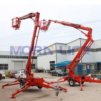 20m Aerial Work Lift Trailer Mounted Small Boom Lifts with CE