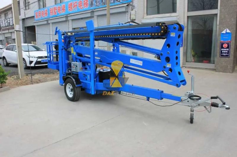 China Daxlifter Brand 10-16m 200kg Telescopic Towable Articulating Man Lift