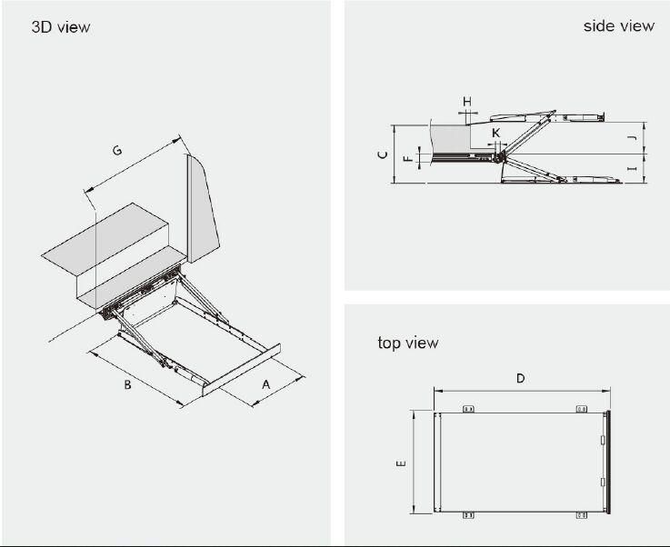 Hydraulic Wheelchair Lift for Van Side Door with Ce Certification and Loading 300kg