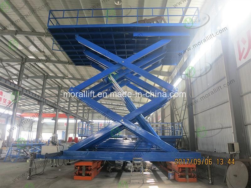 Heavy loading scissor type hydraulic scissor lift