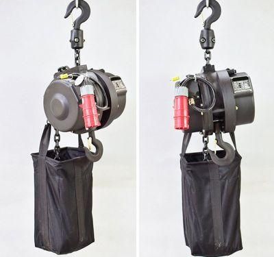 220V Single Phase 1ton 20m Stage Electric Chain Hoist with Chain Protect Bag