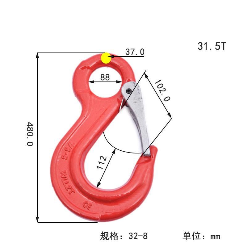 G80 G100 Eye/Clevis Sling/Safety Hook with Latch for Lifting