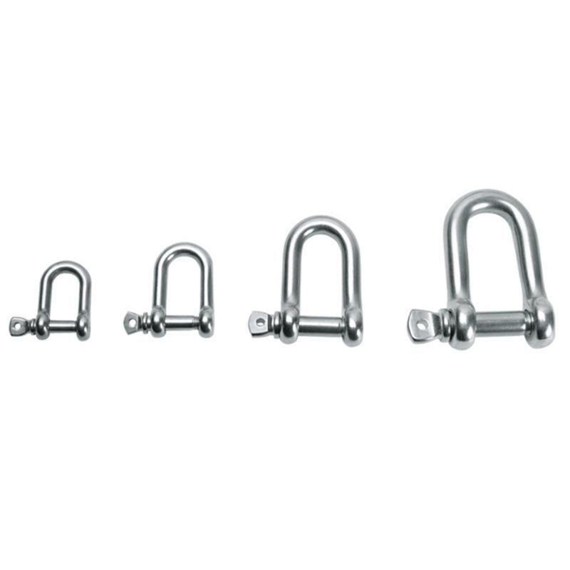 304 Stainless Steel D-Type Safety Shackle U-Type Safe and Reliable Lifting Clip Shackle Tool