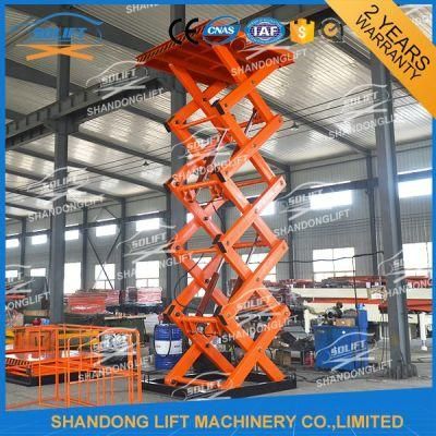 Hydraulic Goods Stationary Scissor Lift Platform / Hydraulic Goods Lift