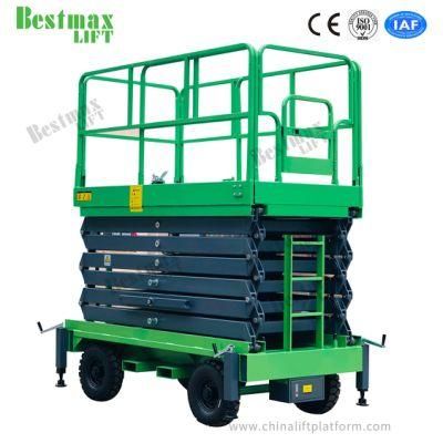 14m Platform Height 500kg Load Semi Electric Scissor Lift