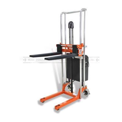 Light Weight 200kg Electric Pallet Stacker Lifting Platform Heigt 1200mm