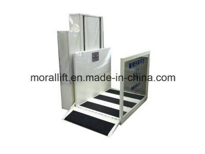Disabled use vertical hydraulic wheelchair lift