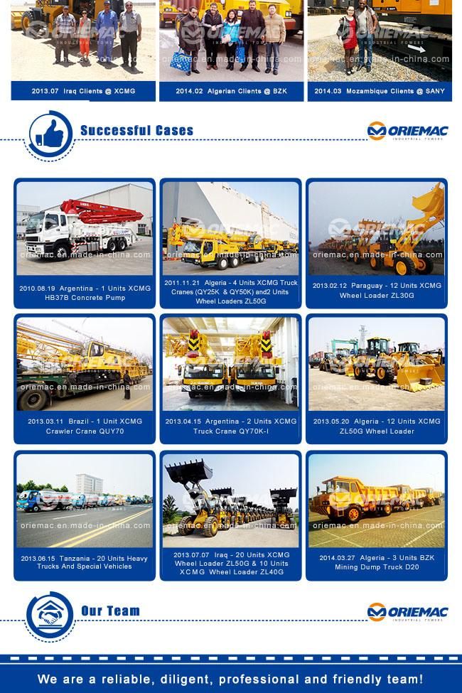 Oriemac Official Manufacturer Lifting Construction Machinery 150 Ton Crawler Crane Xgc150