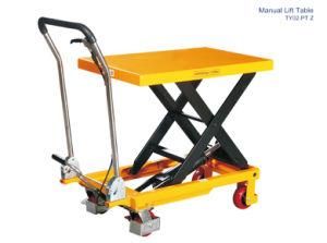 Hydraulic Collapsible Mobile Manual Scissors Lifting Platform / Table / Truck