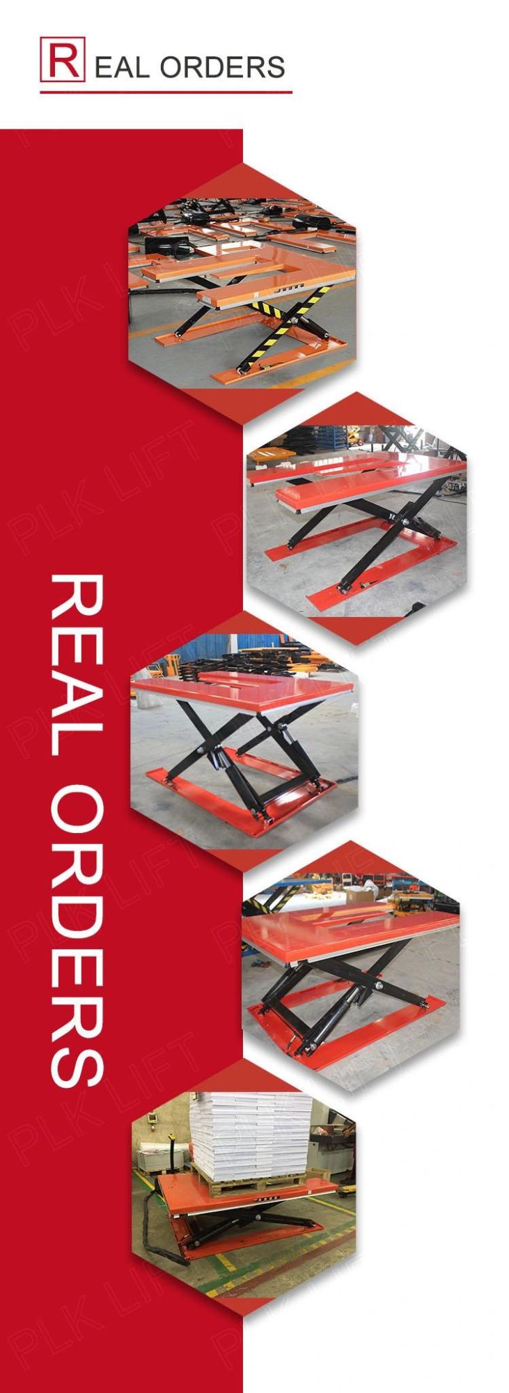 E Shape Stationary Scissor Lift Table for Sale