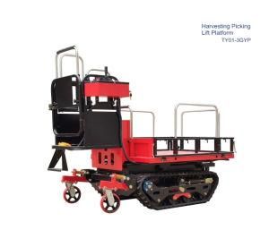 Electric Motor Driven Self Propelled Chain Harvesting Picking Lift Platform / Lifting / Truck