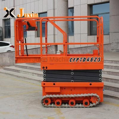 En280 Approved 4.5m Hydraulic Mini Non Marking Crawler Wheels Automatic Electric Scissor Lift on Tracks