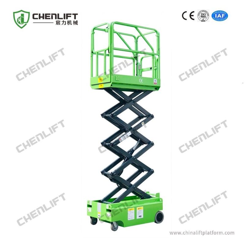 Mini Fully Automatic Scissor Lift with Hydraulic Turning Wheel