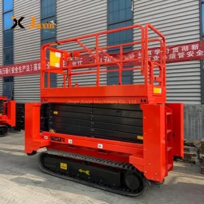 Hydraulic All Terrain Aerial Work Platform Crawler Type Scissor Lift