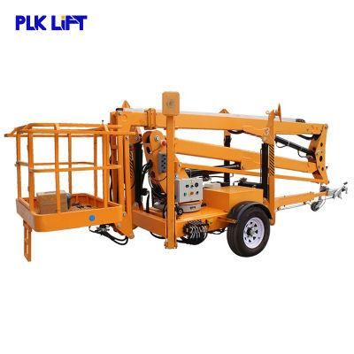 China Top Quality 10-18 Meters Hydraulic Trailer Mounted Boom Lift for Aerial Works
