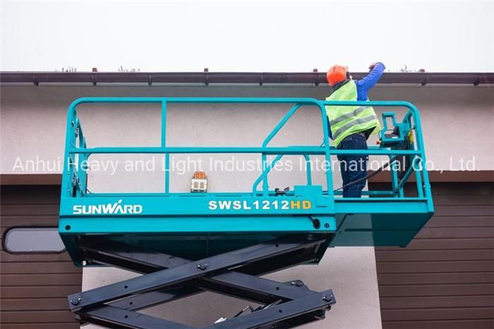 Sunward Single Mast Portable Aerial Lift Table Aluminium Work Platform Swsl1212HD