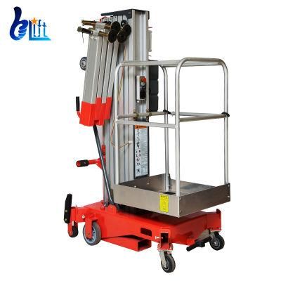 120-150kg Load Single Mast Aluminum Alloy Man Lift