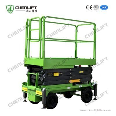 Manual Pushing Mobile Scissor Lift with 500kg Load Capacity