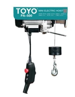 L Series Toyo 110V Wire Control Wireless Remote Electric Winch Mini Electric Wire Rope Hoist