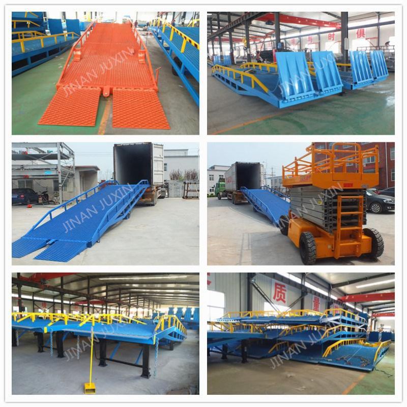 10 Tons Mobile Hydraulic Dock Ramp Container Loading Unloading Platform with Supporting Legs Two Wheels