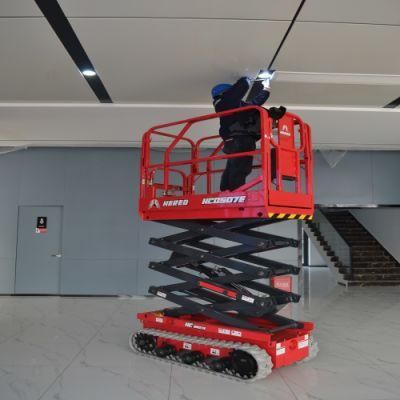 Battery Powered Electric Hydraulic Movable Crawler Scissor Lift Platform